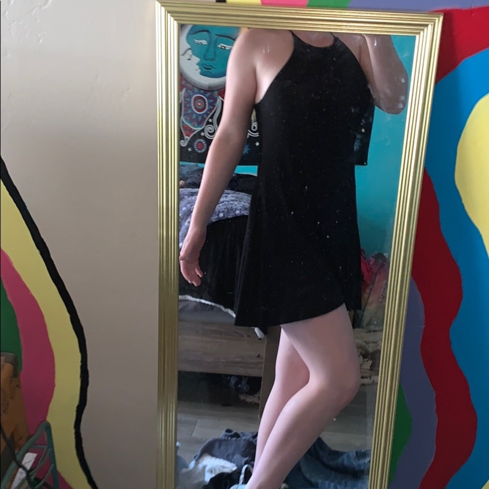Halter top black dress